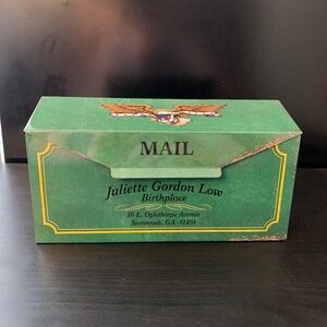 Vintage Girl Scout Collector Tin Mailbox Juliette Gordon Low Birthplace